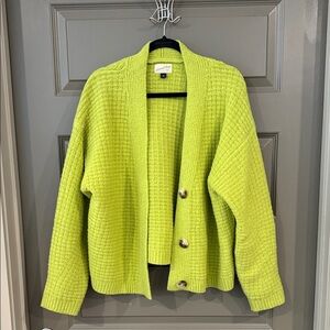Coldwater Creek Vibrant Green Knit Jacket